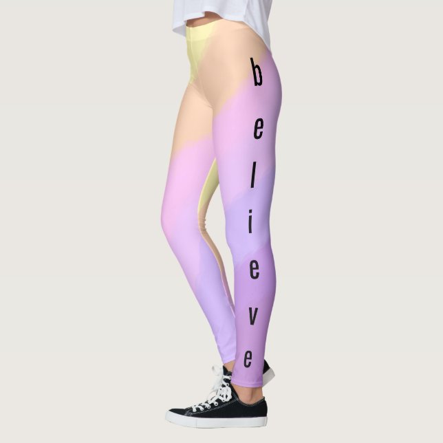 Legging lindos pincéis néon brilhantes cores unicórnio (Esquerda)