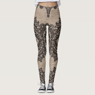Legging Linen e renda