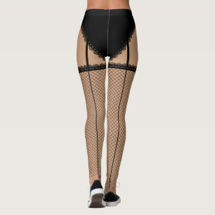 Legging Lingerie preta (franceses cortados)