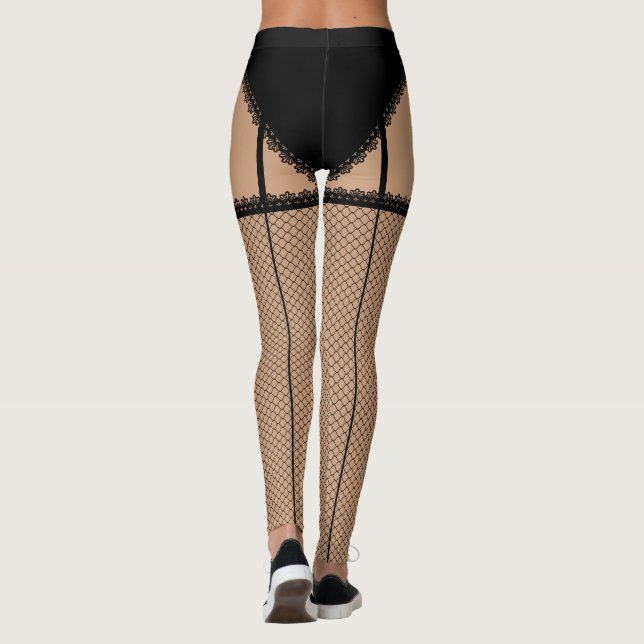 Legging Lingerie preta (franceses cortados) (Verso)