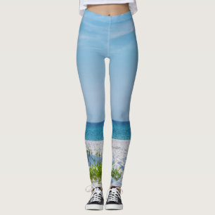 Legging Linha Costeira White Sandy Beach Florida