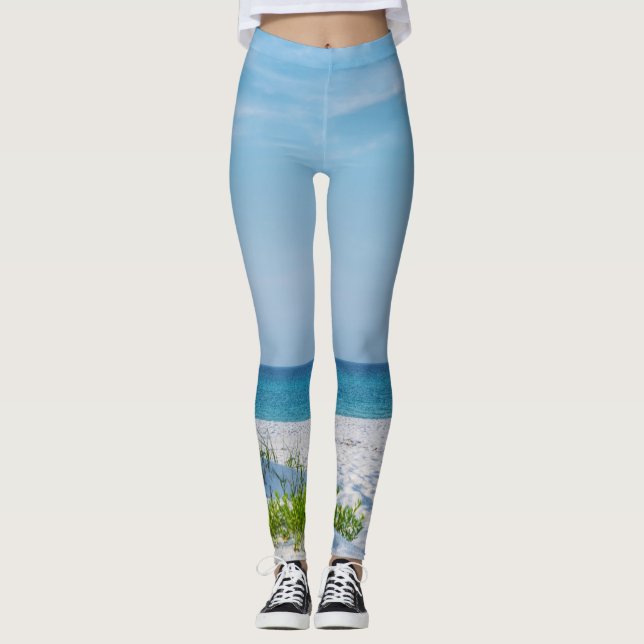 Legging Linha Costeira White Sandy Beach Florida (Frente)