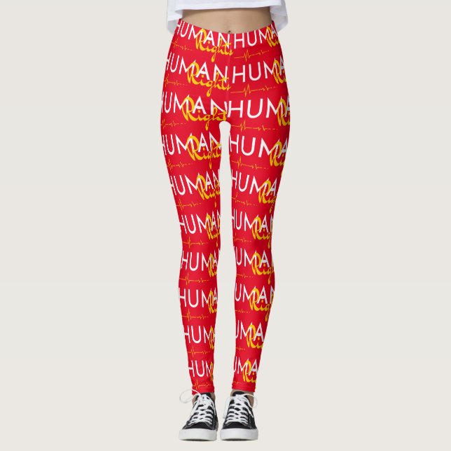 Legging Linha de vida dos direitos humanos (Frente)