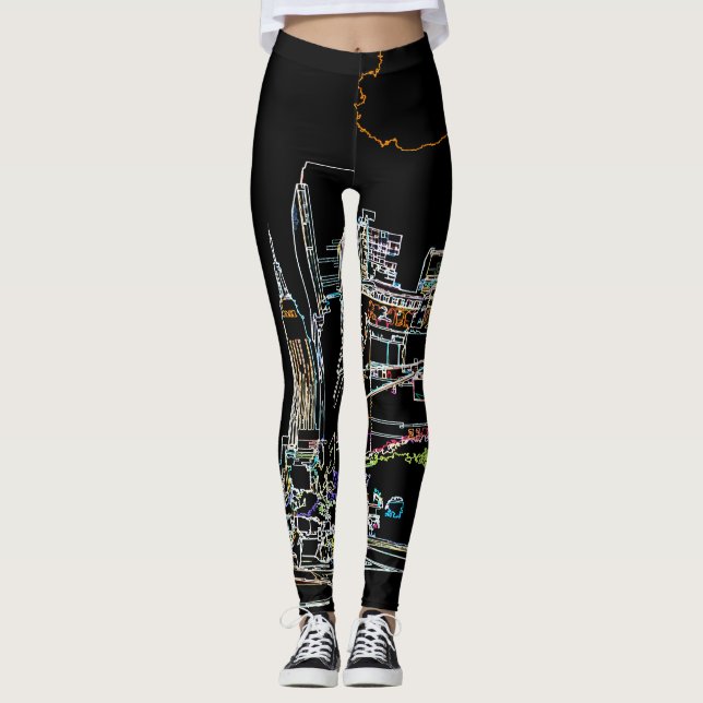 Legging Linha do horizonte colorida em Manhattan (Frente)