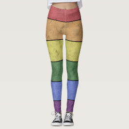Legging Linha negra angustiada do orgulho de bandeira LGBT