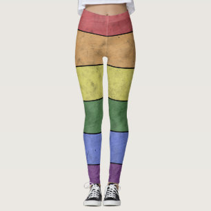 Legging Linha negra angustiada do orgulho de bandeira LGBT