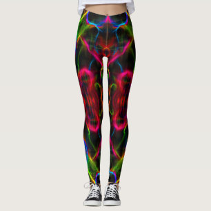 Legging Linhas abstrato coloridas e bonitas