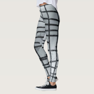 Legging Linhas Abstrato de Prata