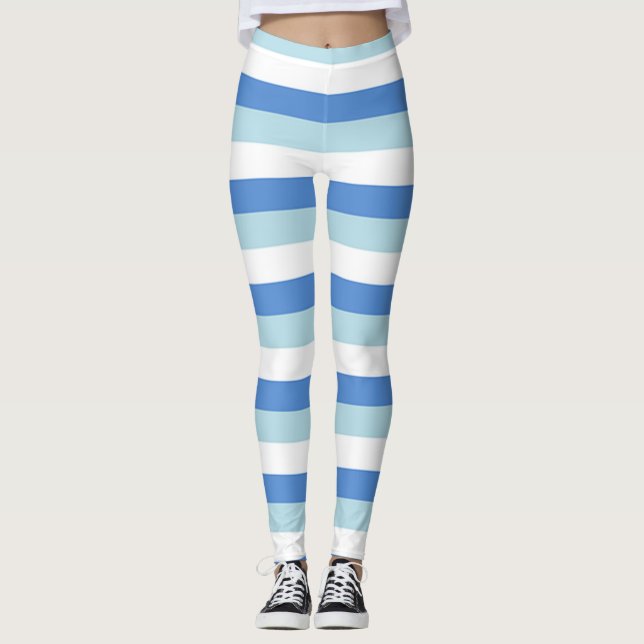 Legging Linhas azuis, estilo de marinheiro (Frente)