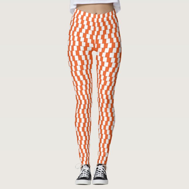 Legging Linhas confusas Laranja (Frente)