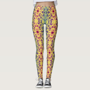 Legging Linhas Cruzadas Luminosas 01 x4 bw Amarelo BG