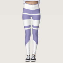Legging Linhas de Abstrato de Arte Púrpura de Lavanda Páli