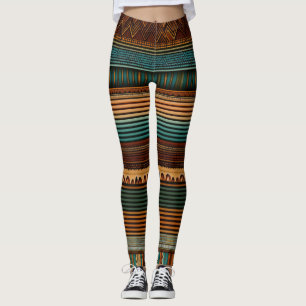 Legging Linhas de Boho Terrestre