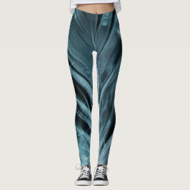 Legging Linhas de captura abstrato Azul