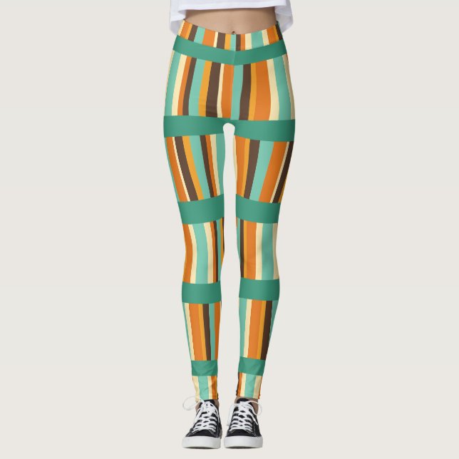 Legging Linhas de faixas (Frente)
