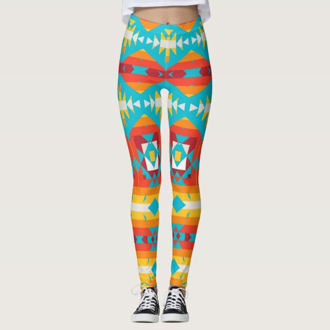 Legging Linhas de formas tribais (Frente)