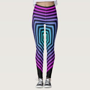 Legging linhas do pentágono retrógradas dos anos 80