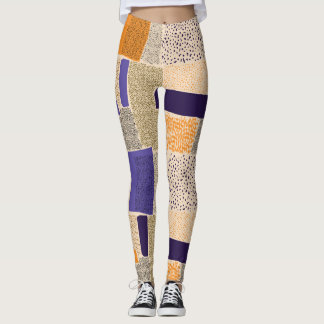 Legging Linhas Geométricas Disparadas: Abstrato Art