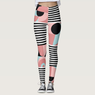 Legging Linhas Geométricas, Formas Coloridas Mosaico.