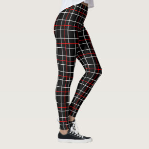 Legging Linhas Gráficas Vermelhas e Brancas com Design Xad