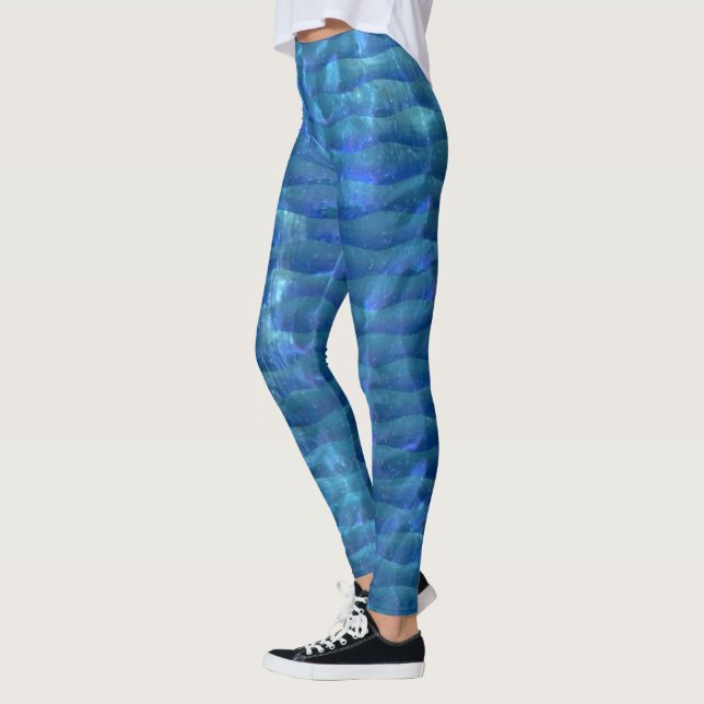 Legging Linhas Ondas Aquáticas (Esquerda)