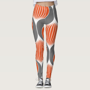 Legging Linhas onduladas: padrão geométrico de colheita.