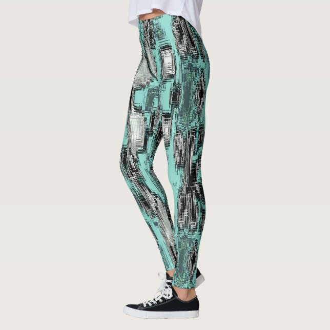 Legging Linhas pixelizadas cruzadas formando quadrados abs (Esquerda)