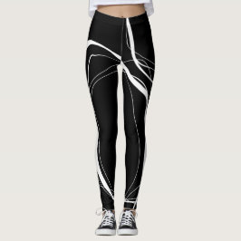 Legging Linhas pretas e brancas