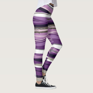 Legging Linhas roxas abstrato molda design