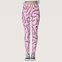 Linhas ziguezagueadas pretas em um padrão rosa