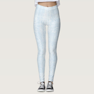 Legging Linho Falso Azul Claro