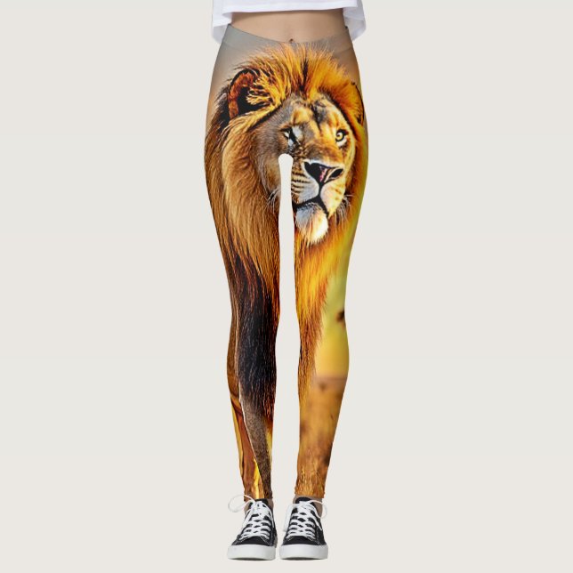 Legging Lion King Savanna Sunset Design (Frente)