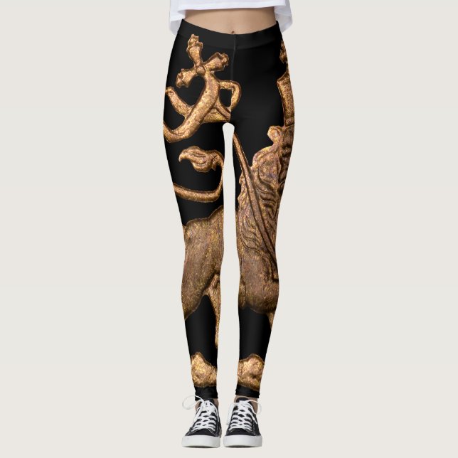 Legging Lion of Judah Ir - Jah Rasta Power yoga - (Frente)