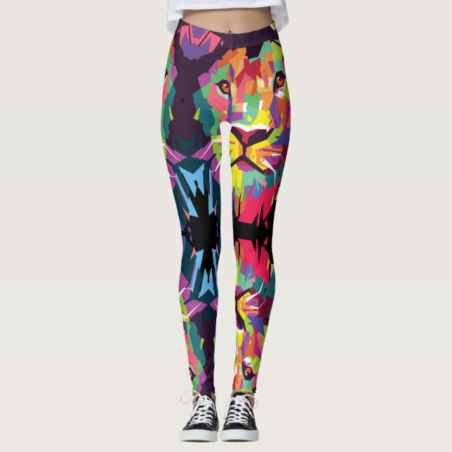 Legging Lion of Judah Ir - Rasta Poly Power yoga - (Frente)