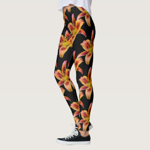 Legging Lírios Amarelo-Elegante-Rosa