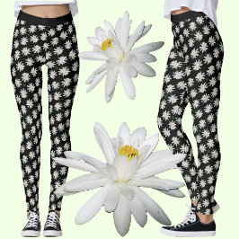 Legging Lírios Brancos - Leguminosas Florais
