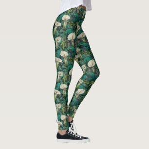 Legging Lírios Calla Atléticos Verdes Presente Fantasia de