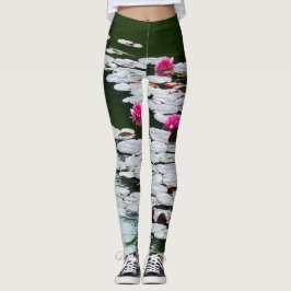 Legging Lírios de Água Rosa
