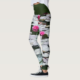 Legging Lírios de Água Rosa