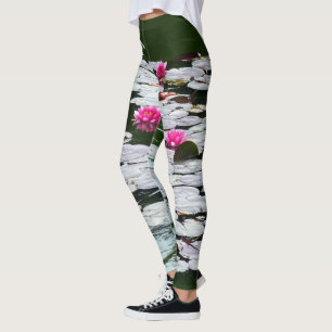 Legging Lírios de Água Rosa