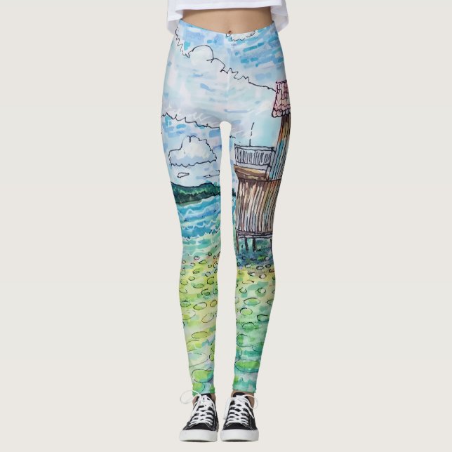 Legging Lírios no Lago (Frente)