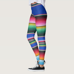 Legging Listra azul corajosa de Lapis das caneleiras do