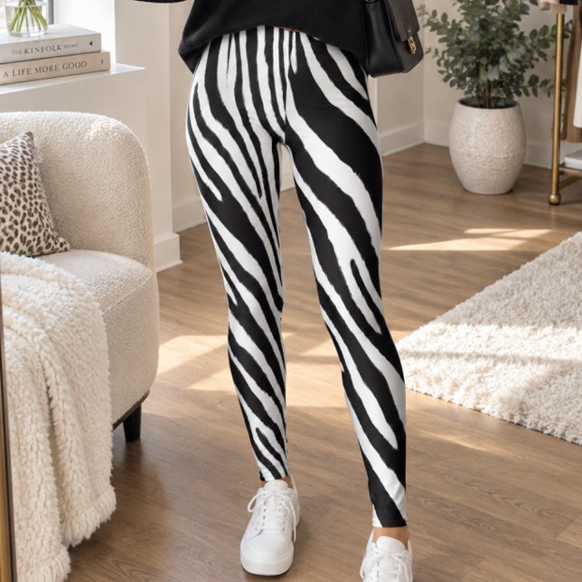 Legging Listra Clássica de Zebra Selvagem (Criador carregado)