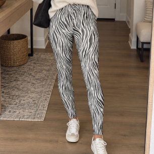 Legging Listra de Zebra Monocromática