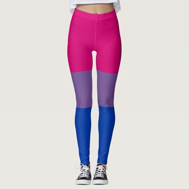 Legging Listra horizontal bissexual da bandeira LGBT do (Frente)