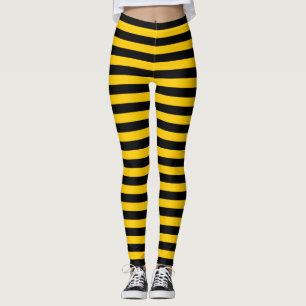 Legging Listrado amarelo e preto da abelha doce
