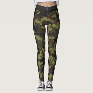Legging Listrado tentado e verdadeiro da camuflagem