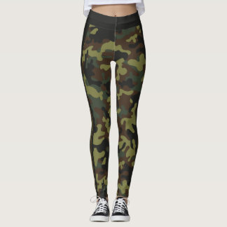 Legging Listrado tentado e verdadeiro da camuflagem