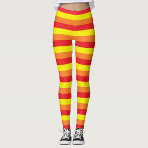 Legging Listras alaranjadas, vermelhas e amarelas
