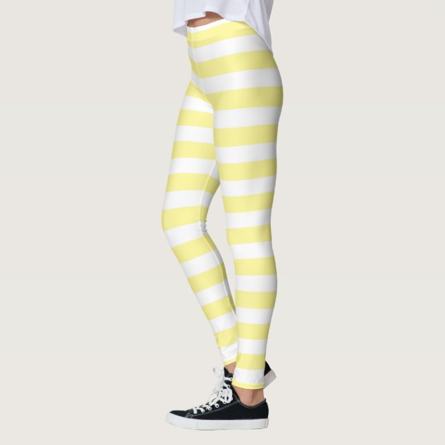 Legging Listras amarelos pálido e brancas (Esquerda)